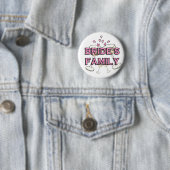 Bruid's Familie Bruiloft ID Buttonnen Ronde Button 5,7 Cm (In situ)