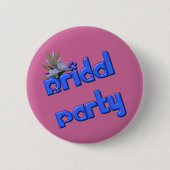 Bruids Feestbloemenboeket Button Pin (Voorkant)