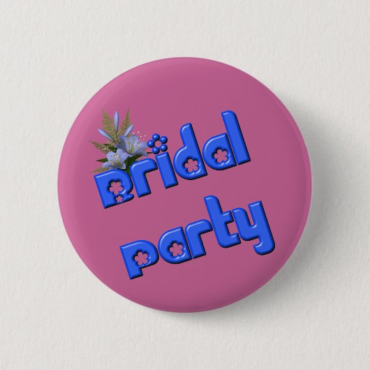 Bruids Feestbloemenboeket Button Pin (Voorkant)