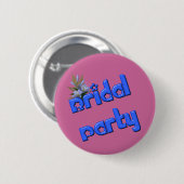 Bruids Feestbloemenboeket Button Pin (Voorkant /achterkant)