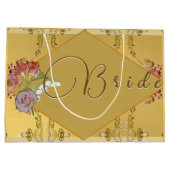 Bruid's Floral Gold Groot Cadeauzakje (Achterkant)