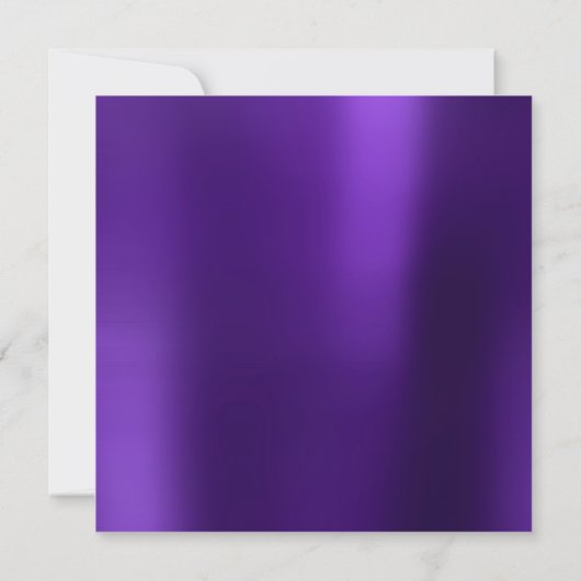 Bruids Foto Afstudeerfeest Paarse Pruim Metallic Kaart (Achterkant)