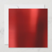 Bruids Foto Afstuderen Verjaardag Ruby Red Metalli Kaart (Achterkant)