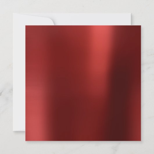 Bruids Foto Afstuderen Verjaardag Ruby Red Metalli Kaart (Achterkant)