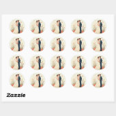 Bruids Geluk Ronde Sticker (Vel)