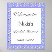 Bruids Golfkar Bruiloft Bridal Shower Welkom Poster (Voorkant)