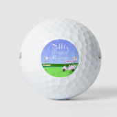  Bruids Golfkar Trouw Bruidsuitnodiging  Golfballen (Voorkant)