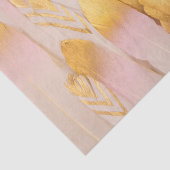 Bruids Goudd Roze Pijlen Veren Tissuepapier (Detail)