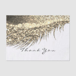 Bruids Gouden Glitter Dank u Ogen Metaal Wit Tissuepapier