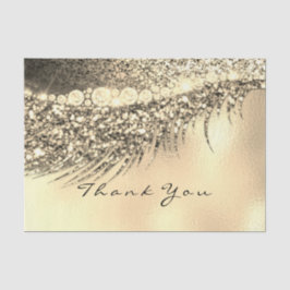 Bruids Gouden Glitter Dank u Ogen Metal Lux Tissuepapier