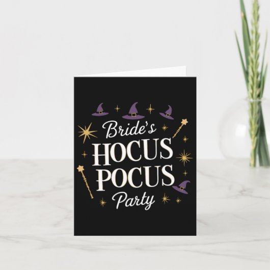 Bruid's Hocus Pocus Party Chelorette Halloween Kaart (Voorkant)