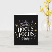 Bruid's Hocus Pocus Party Chelorette Halloween Kaart (Gele Bloem)