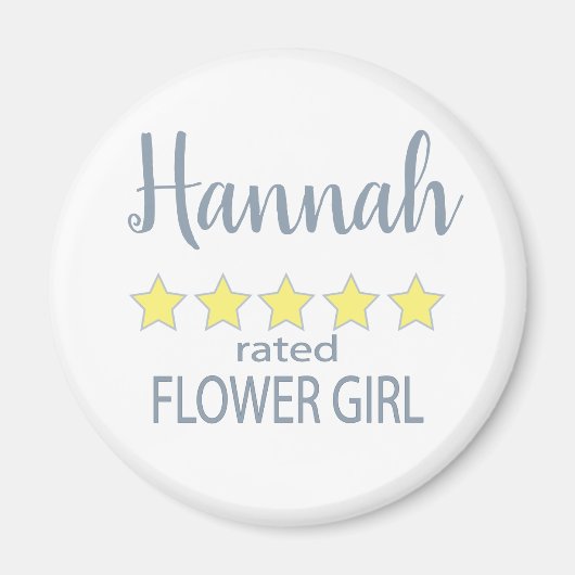 Bruids & Huwelijksfeest 5 Star Bloemenmeisje Magneet (Voorkant)