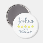 Bruids & Huwelijksfeest 5 Sterren Groomsman Magneet (Voorkant / Achterkant)