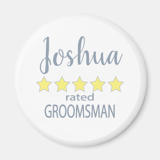 Bruids & Huwelijksfeest 5 Sterren Groomsman Magneet (Voorkant)