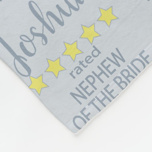 Bruids & Huwelijksfeest 5 Sterren Neef van Bruid Fleece Deken (Hoek)