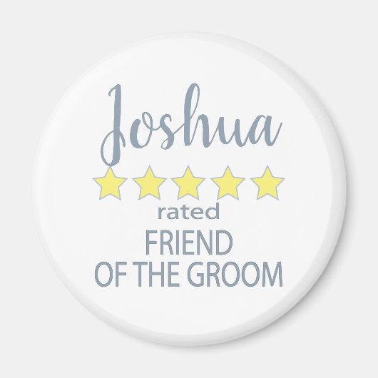 Bruids & Huwelijksfeest 5 Sterren Vriend van Groom Magneet (Voorkant)