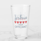 Bruids & Huwelijkspartij 5 Hart Officiant Glas (Achterkant)