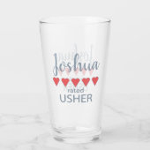 Bruids & Huwelijkspartij 5 Hart Usher Glas (Achterkant)