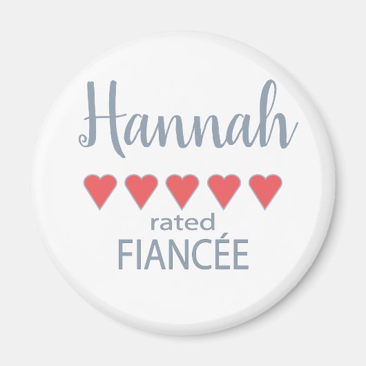 Bruids & Huwelijkspartij 5 Hartverloofde Magneet (Voorkant)