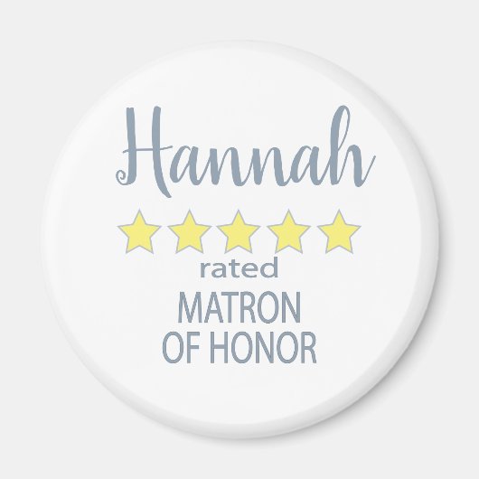 Bruids & Huwelijkspartij 5 Sterren Matron van Eer Magneet (Voorkant)