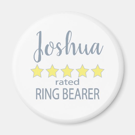 Bruids & Huwelijkspartij 5 Sterren Ring Drager Magneet (Voorkant)