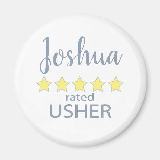 Bruids & Huwelijkspartij 5 Sterren Usher Magneet (Voorkant)