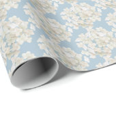 Bruids Hydrangea's in Zachtblauw Cadeaupapier (Rol Hoek)