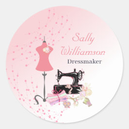 Bruids Jurk Wijzigingen Roze Business Ronde Sticker