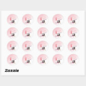Bruids Jurk Wijzigingen Roze Business Ronde Sticker (Vel)