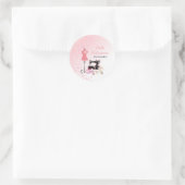 Bruids Jurk Wijzigingen Roze Business Ronde Sticker (Tas)