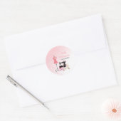 Bruids Jurk Wijzigingen Roze Business Ronde Sticker (Envelop)