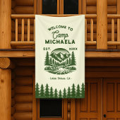 Bruids Kamp Bachelorette Retro Welkom Spandoek