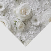 Bruids kant en witte rozen tissuepapier (Detail)