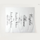 Bruids Koppels Douche Script Photo Booth Achtergro Wandkleed (Voorkant (horizontaal))