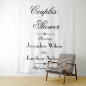 Bruids Koppels Douche Script Photo Booth Achtergro Wandkleed (In situ)