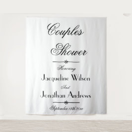 Bruids Koppels Douche Script Photo Booth Achtergro Wandkleed