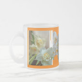 Bruids Kroon Daffodils Design Frosted Glass Mok (Links)