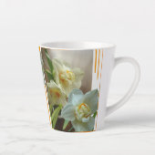 Bruids Kroon Daffodils Design Latte Mok (Rechts)
