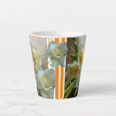 Bruids Kroon Daffodils Design Latte Mok (Voorkant)