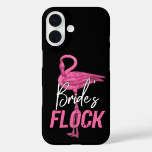 Bruids kudde, flamingo bruidsmeisje bruiloft iPhone 16 hoesje