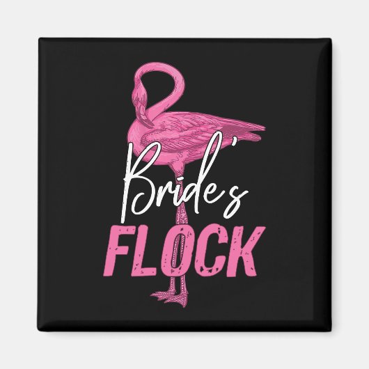 Bruids kudde, flamingo bruidsmeisje bruiloft feest magneet (Voorkant)