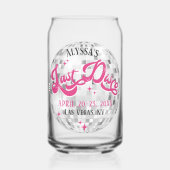 Bruids Laatste Disco Bal Bachelorette Feest Favori Blikvorm Glas (Voorkant)