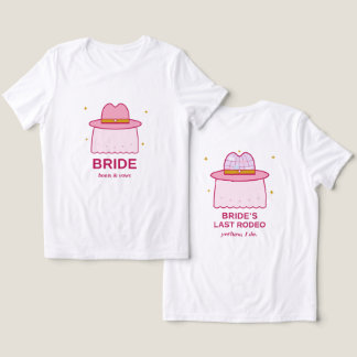 Bruids Laatste Rodeo Cowgirl Bachelorette Tri-Blend Shirt