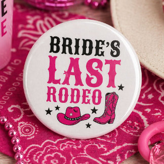 Bruids laatste rodeo western vrijgezellenfeest voo ronde button 3,2 cm