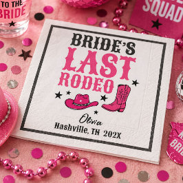 Bruids laatste rodeo western vrijgezellenfeest voo servet