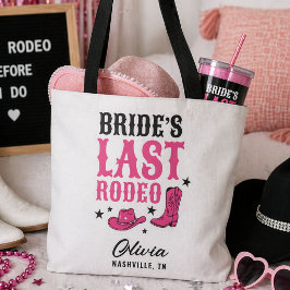Bruids laatste rodeo western vrijgezellenfeest voo tote bag