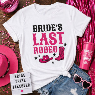 Bruids laatste Rodeo Westerse vrijgezellenfeest Ro T-shirt