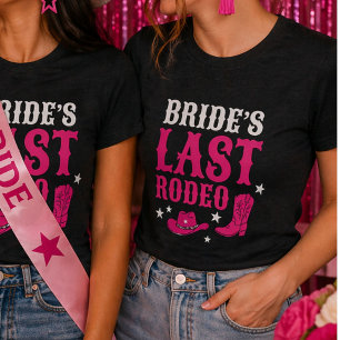 Bruids laatste Rodeo Westerse vrijgezellenfeest Ro T-shirt