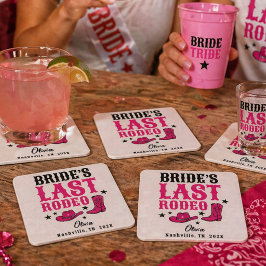 Bruids laatste Rodeo Westerse vrijgezellenfeest vo Kartonnen Onderzetters